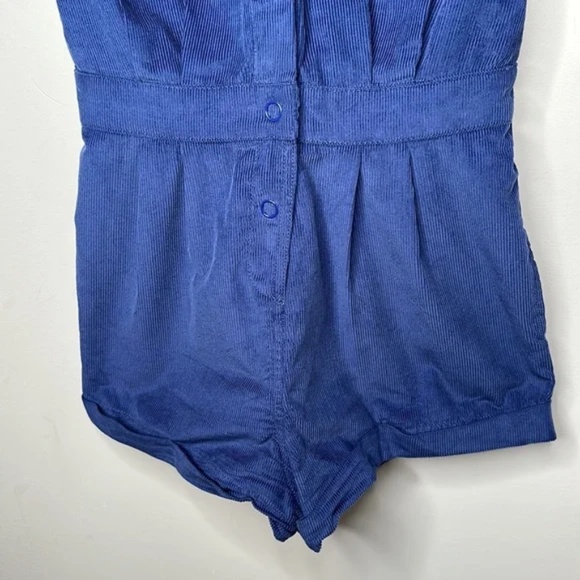 Urban Outfitters Knock Out Blue Quinn Shortie Corduroy Romper - Picture 5 of 16